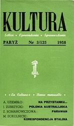PARIS KULTURA – 1958 / 125 Cover Image
