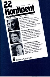 КОНТИНЕНТ / CONTINENT East-West-Forum – Issue 1982 / 22 Cover Image