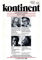 КОНТИНЕНТ / CONTINENT East-West-Forum – Issue 1983 / 24 Cover Image