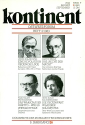 КОНТИНЕНТ / CONTINENT East-West-Forum – Issue 1983 / 26 Cover Image