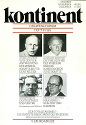КОНТИНЕНТ / CONTINENT East-West-Forum – Issue 1983 / 27 Cover Image