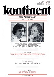 КОНТИНЕНТ / CONTINENT East-West-Forum – Issue 1988 / 46 Cover Image