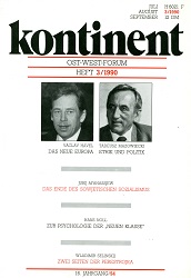 КОНТИНЕНТ / CONTINENT East-West-Forum – Issue 1990 / 54 Cover Image