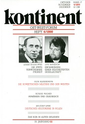 КОНТИНЕНТ / CONTINENT East-West-Forum – Issue 1990 / 55 Cover Image