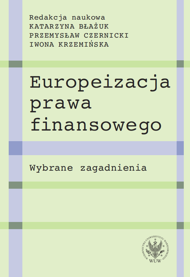 Europeanisation of Financial Law. Selected Issues Cover Image