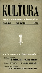 PARIS KULTURA – 1952 / 062