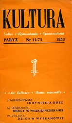 PARIS KULTURA – 1953 / 073 Cover Image