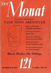DER MONAT. 11. Jahrgang 1958, Nummer 121