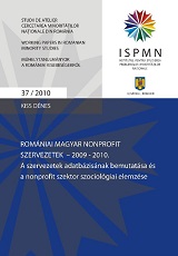 Romániai magyar nonprofit szervezetek – 2009 - 2010. A szervezetek adatbázisának bemutatása és a nonprofit szektor szociológiai elemzése