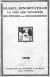 Glasul Minorităţilor. La Voix des Minorités. Die Stimme der Minderheiten. 1936-12