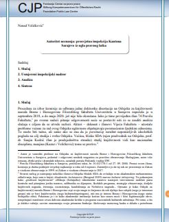 The authority of ignorance: the educational inspection of Sarajevo Canton from the point of view of a legal layman Cover Image