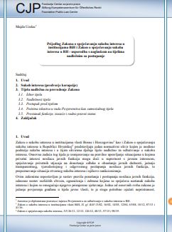 Proposal of the Law on Prevention of Conflict of Interest in the Institutions of B&H and the Law on Prevention of Conflict of Interest in the Republic of Croatia - Comparison with Emphasis on Bodies Responsible for Action Cover Image
