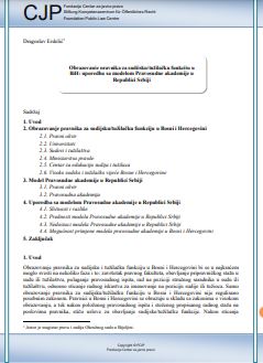 Education of lawyers for the function of judge/prosecutor in Bosnia and Herzegovina: comparison with the model of the Judicial Academy in the Republic of Serbia