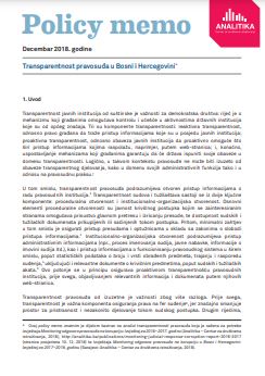 Transparency of the Judiciary in Bosnia and Herzegovina Cover Image