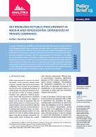 Key Problems in Public Procurement in Bosnia and Herzegovina: Experiences of Private Companies