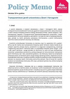 Transparency of Public Universities in Bosnia and Herzegovina