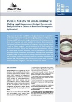Public Access to Local Budgets: Making Local Government Budget Documents Easily Available to Citizens in Bosnia and Herzegovina Cover Image