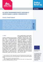 Ka većoj transparentnosti ugovora o javnoj nabavi u Bosni i Hercegovini