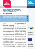 The Right to Access Information in Bosnia and Herzegovina: Towards a More Effective Institutional Framework Cover Image
