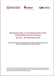 Monitoring report on the implementation of the Priority Reform Action Roadmap (5th July – 22nd November 2017) Cover Image