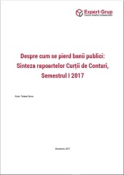 About how public money is lost: Synthesis of the reports of the Court of Accounts, Semester I 2017