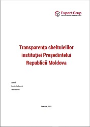Transparency of the expenses of the institution of the President of the Republic of Moldova Cover Image