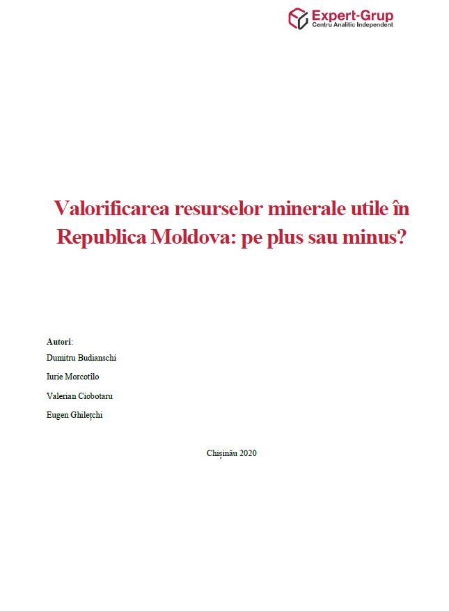 Valorization of useful mineral resources in the Republic of Moldova: plus or minus? Cover Image