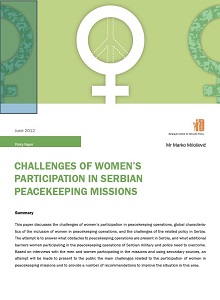 Challenges of Women’s Participation in Serbian Peacekeeping Missions Cover Image