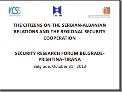 The Citizens on the Serbian-Albanian Relations and the Regional Security Cooperation Cover Image