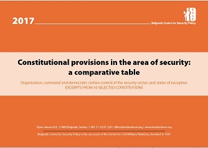 Constitutional provisions in the area of security a comparative table. Excerpts from 50 selected Constitutions Cover Image