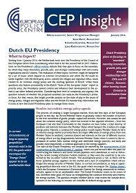 Dutch EU Presidency. What to Expect? Cover Image