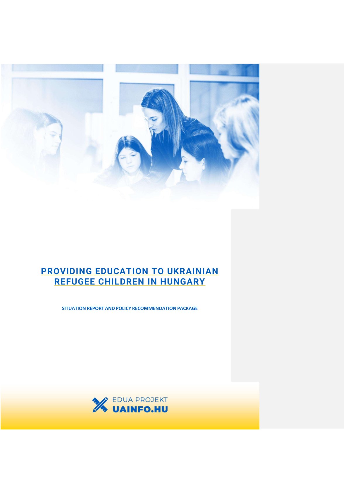 Providing education TO Ukrainian refugee children in Hungary Cover Image