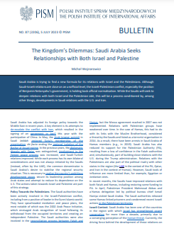 The Kingdom’s Dilemmas: Saudi Arabia Seeks Relationships with Both Israel and Palestine Cover Image