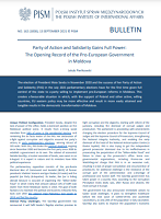 Party of Action and Solidarity Gains Full Power: The Opening Record of the Pro-European Government in Moldova Cover Image