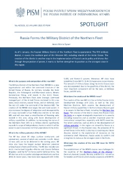 Russia Forms the Military District of the Northern Fleet Cover Image