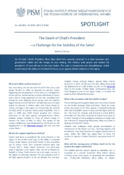 The Death of Chad’s President - a Challenge for the Stability of the Sahel Cover Image