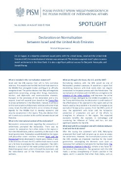 Declaration on Normalisation between Israel and the United Arab Emirates Cover Image