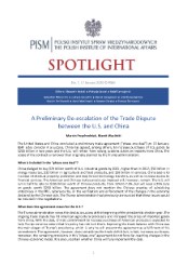 A Preliminary De-escalation of the Trade Dispute between the U.S. and China Cover Image