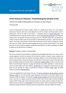 From Vicious to Virtuous: Transforming the Ukraine Crisis - The EU can create a lasting peace by sticking to its (lack of) guns Cover Image