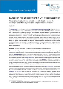 European Re-Engagement in UN Peacekeeping? - The small and medium European states need to face the unexpected challenges to be effectively involved in UN peacekeeping missions Cover Image