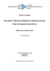 Balking the Blunders in the Balkans:  The Western Strategy Cover Image