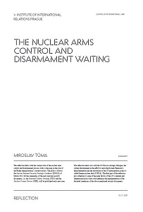 The Nuclear Arms Control and Disarmament Waiting Cover Image