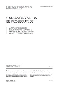 Can Anonymous Be Prosecuted? A Reflection Under International Law in the Framework of the Current Armed Conflict in Ukraine