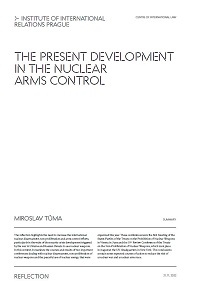 The present development in the nuclear arms control Cover Image