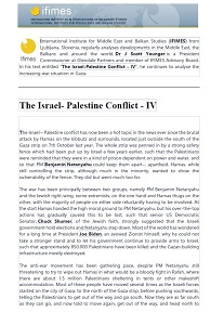 The Israel- Palestine Conflict - IV