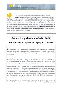 Extraordinary elections in Serbia 2023: Domestic and foreign factors vying for influence Cover Image