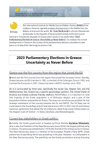 2023 Parliamentary Elections in Greece: Uncertainty as Never Before Cover Image