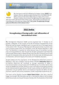 2022 Serbia: Strengthening of foreign policy and affirmation of international status Cover Image