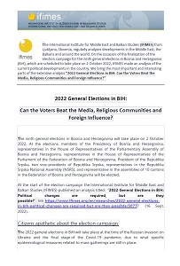 2022 General Elections in BiH: Can the Voters Beat the Media, Religious Communities and Foreign Influence? Cover Image