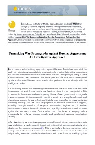 Unmasking War Propaganda against Russian Aggression: An Investigative Approach Cover Image